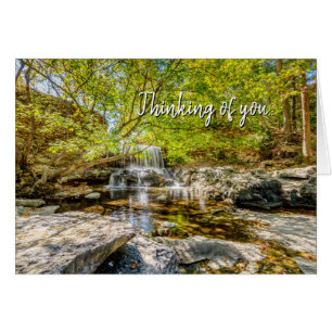 Cartão Tanyard Creek Waterfall A pensar em ti