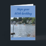 CARTÃO TÃO BELO QUANTO UM DIA NO LAGO **60º**ANIVERSÁRIO<br><div class="desc">SE FOR HORA DE DIZER 60º ANIVERSÁRIO FELIZ** PARA UM AMIGO OU MEMBRO DA FAMÍLIA E ELES PODEM AMAR O LAGO OU VIVER NO LAGO... ESTE CARTÃO É APENAS PARA ELE OU PARA ELA. E SE VOCÊ QUISER MUDAR O VERSO COM CERTEZA:) OBRIGADOS DE PARAR POR 1 DAS MINHAS 8...</div>