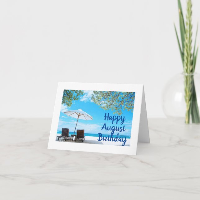 CARTÃO **TÃO BOM COMO UM DIA NA PRAIA** ANIVERSÁRIO DE AG (Frente)