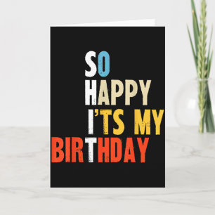Cartão Tão Feliz É Meu Aniversário Divertido Mãe Pai Adul