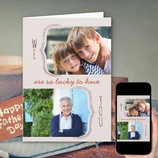 Cartão Tão Feliz em Ter Seu Dia de os pais de Foto Papa 2
