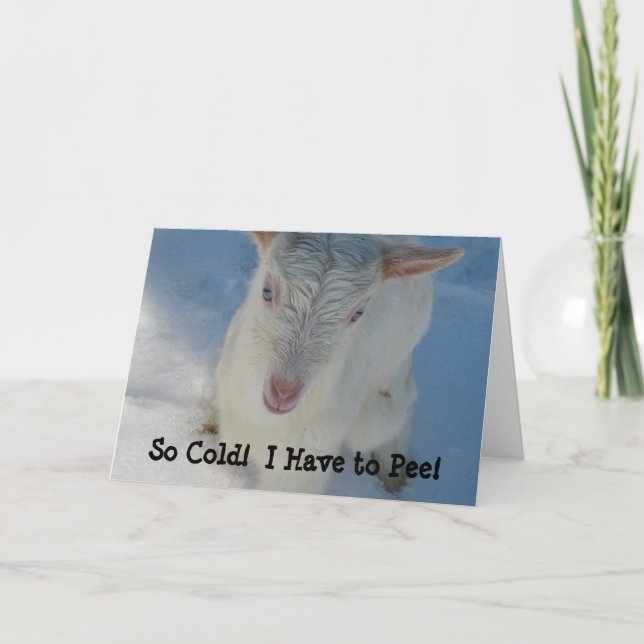 Cartão Tão Frio! Tenho que fazer xixi! (Frente)