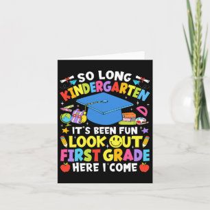 Cartão Tão Longa Graduação De Jardim De Infância Primeiro