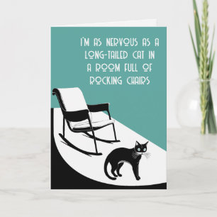 Cartão tão nervoso quanto um gato de cauda longa