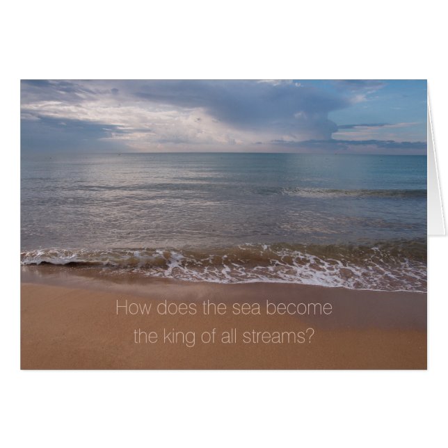 Cartão Tao Te Ching King de todos os riachos CC0842 (Frente Horizontal)