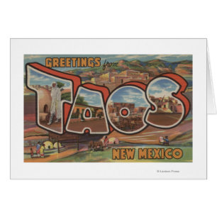 Cartão Taos, letra nova ScenesTaos de MexicoLarge,