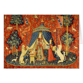 Cartão Tapeçaria Medieval A Dama e o Unicórnio: Arte Fran