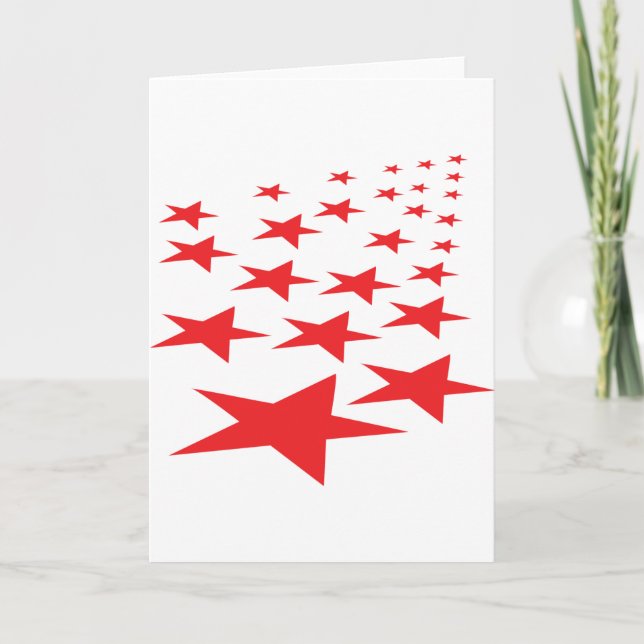 Cartão tapete vermelho das estrelas (Frente)