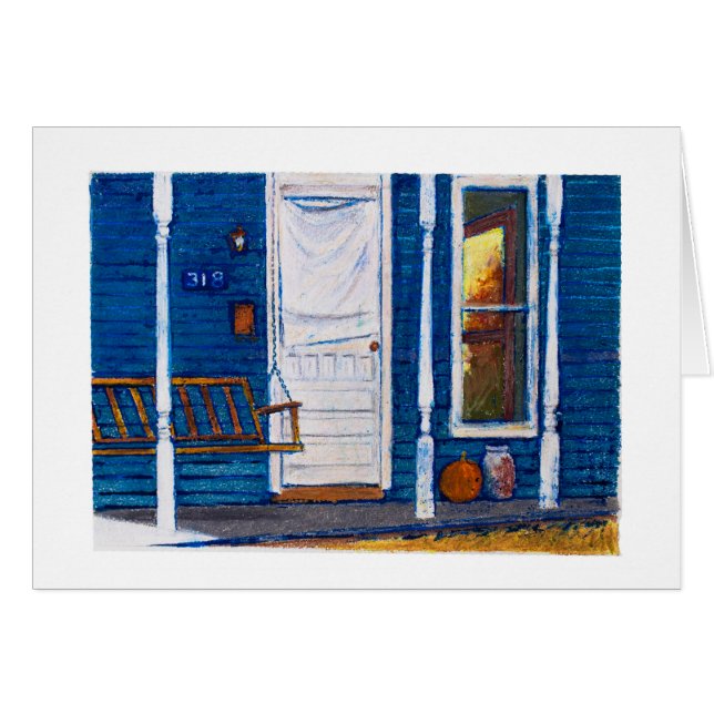 Cartão Tarde do outono (Frente Horizontal)