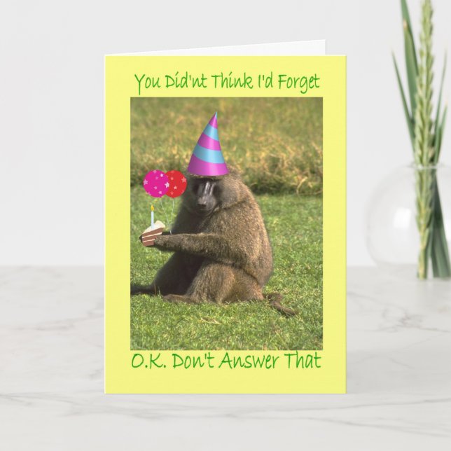 Cartão tardivo do aniversário (Frente)