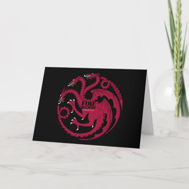 Cartão Targaryen Sigil - Fogo e Sangue (Frente)