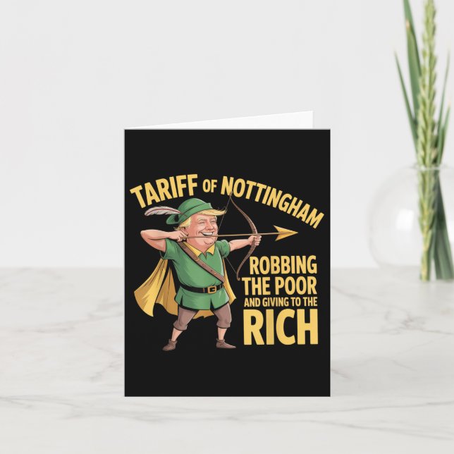 Cartão Tarifa De Nottingham - Tarifa Anti-Trump Engraçada (Frente)