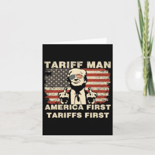 Cartão Tarifa Homem Funny Trump Tarrifs Memória América P