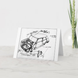 Cartão Tarjeta con esbozo de mini clásico