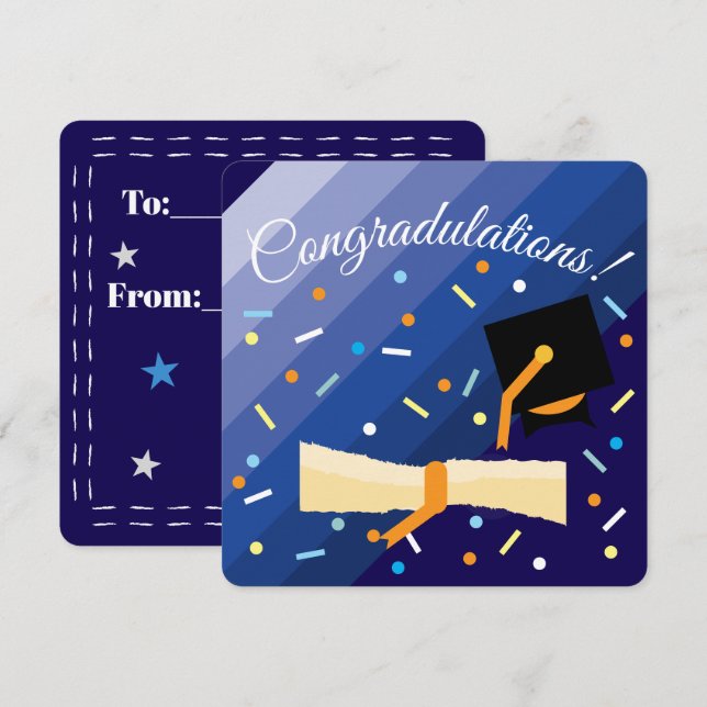 Cartão Tarjeta de felicitación plana (Frente/Verso)
