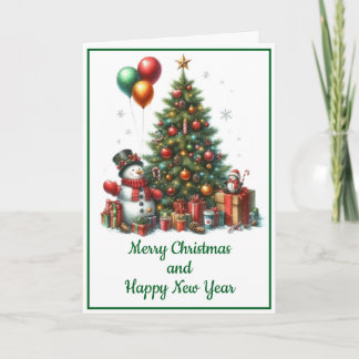 Cartão Tarjeta de Navidad con imagen de árbol de Navidad