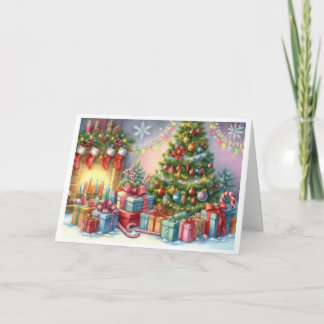 Cartão Tarjeta de Navidad con imagen de árbol de Navidad