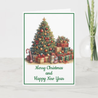 Cartão Tarjeta de Navidad con imagen de árbol de Navidad
