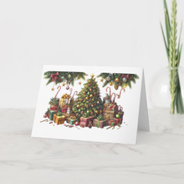 Cartão Tarjeta de Navidad con imagen de árbol de Navidad