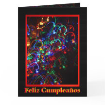 Tarjeta - Feliz Cumpleaños - Todas Luces em Cores