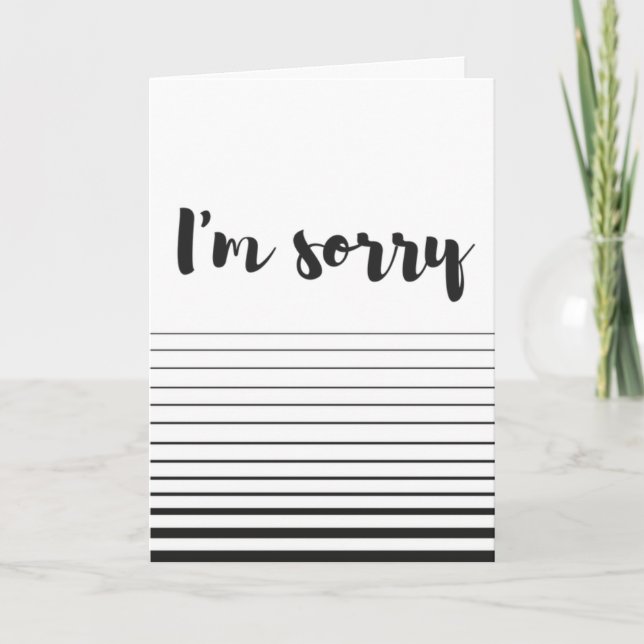 Cartão Tarjeta "Sinto muito" (Frente)