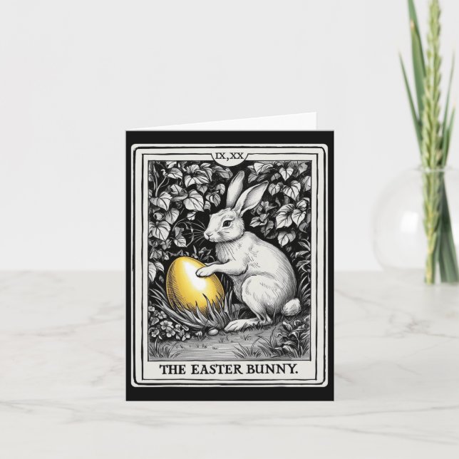 Cartão Tarot Card Felz pascoa Bunny Primavera Easter Oa (Frente)