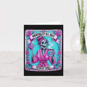Cartão Tarot De Café Skeleton Mentalmente Doente M