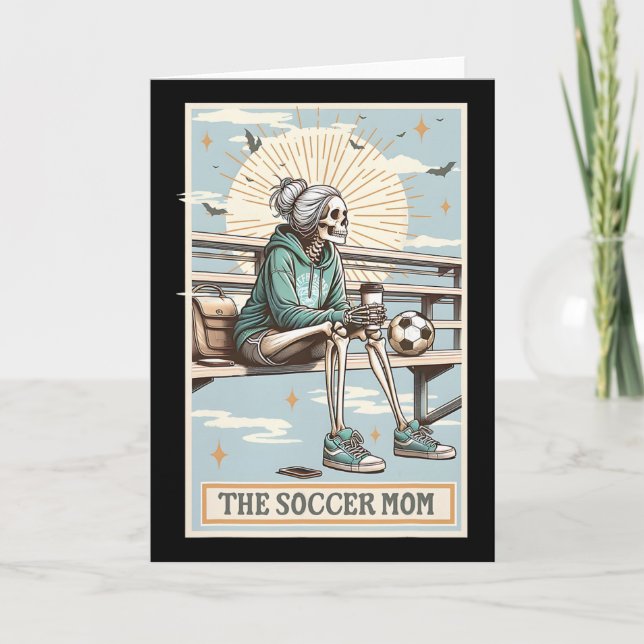 Cartão Tarot de Futebol Mãe Retro Esqueleto de Fut (Frente)