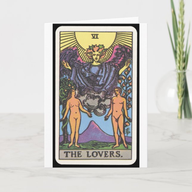 Cartão Tarot: Os Amantes (Frente)