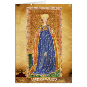 CARTÃO TAROTS RENAISSANCE ANTIGOS / DONZELA DE VARINHAS
