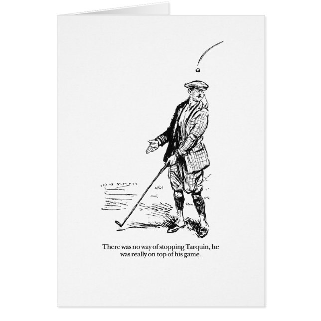 Cartão Tarquin e golfe (Frente)