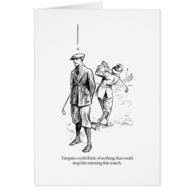 Cartão Tarquin e o fósforo do golfe (Frente)