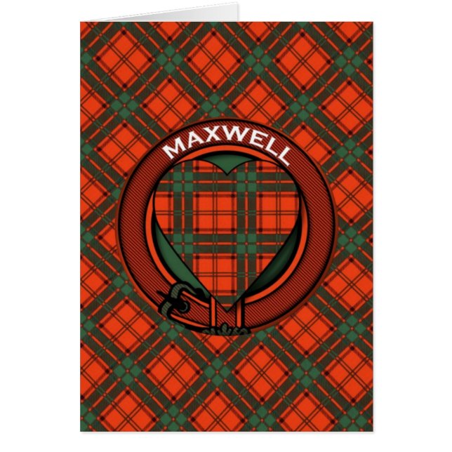Cartão Tartan do Scottish de Maxwell (Frente)