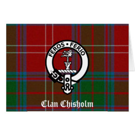 Cartão Tartan e Brasão do Clã Chisholm