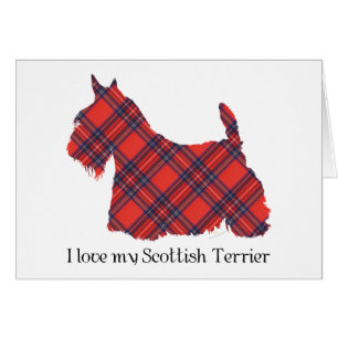 Cartão Tartan Stewart do Terrier Escocês