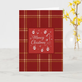 Cartão Tartanete Vermelho de Herança Escocesa para Famíli