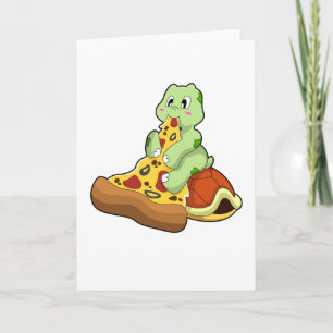Cartão Tartaruga com Pizza