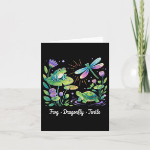 Cartão Tartaruga de Dragonfly Sapo com humor político sut