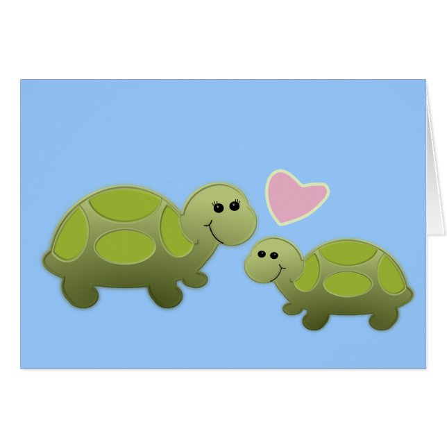 Cartão Tartaruga de Lil (Frente Horizontal)