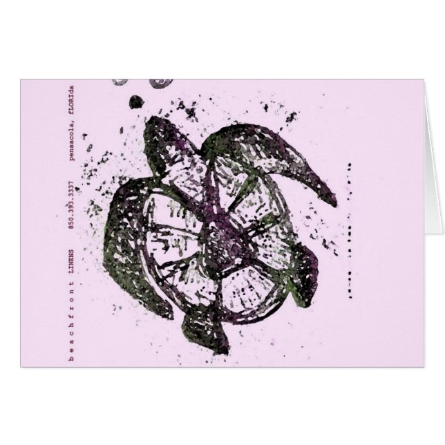 Cartão tartaruga de mar 4 (Frente horizontal)