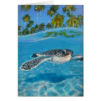 Cartão tartaruga-do-mar