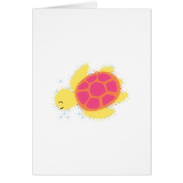 Cartão Tartaruga do Mar Cento (Frente)