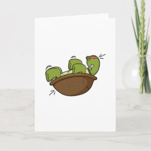 Cartão Tartaruga em Exercício para músculos Abdominais