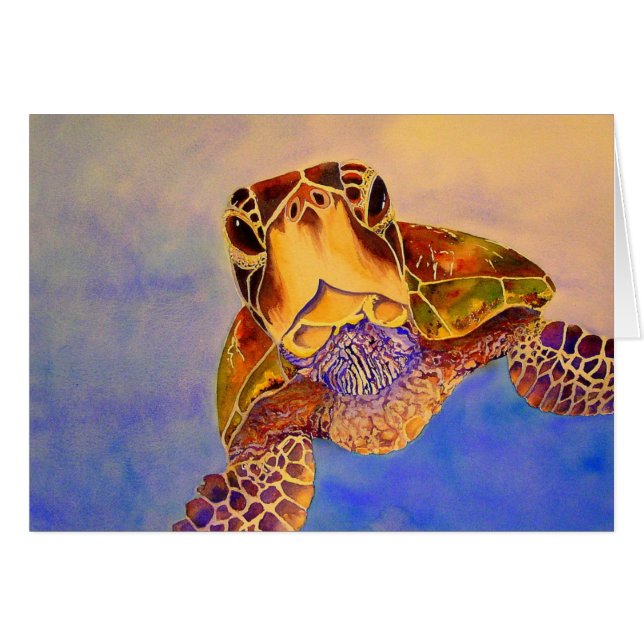 Cartão Tartaruga em sua cara (Frente horizontal)