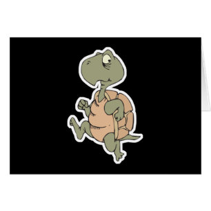 Cartão tartaruga engraçada