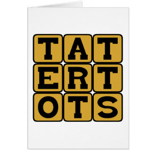 Cartão Tater Tots, Petisco de Batata Frita para o Café da