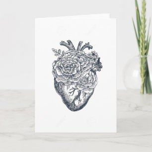 Cartão Tattoo Anatomical Heart Card