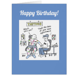 Cartão Tattoos Tema Engraçado Tattooista Aniversário