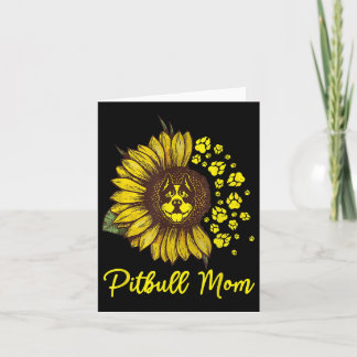 Cartão Tatuagem de cachorro Pitbull Eu amo mãe Amante tat