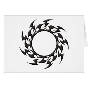 Cartão Tatuagem de Círculo Tribal